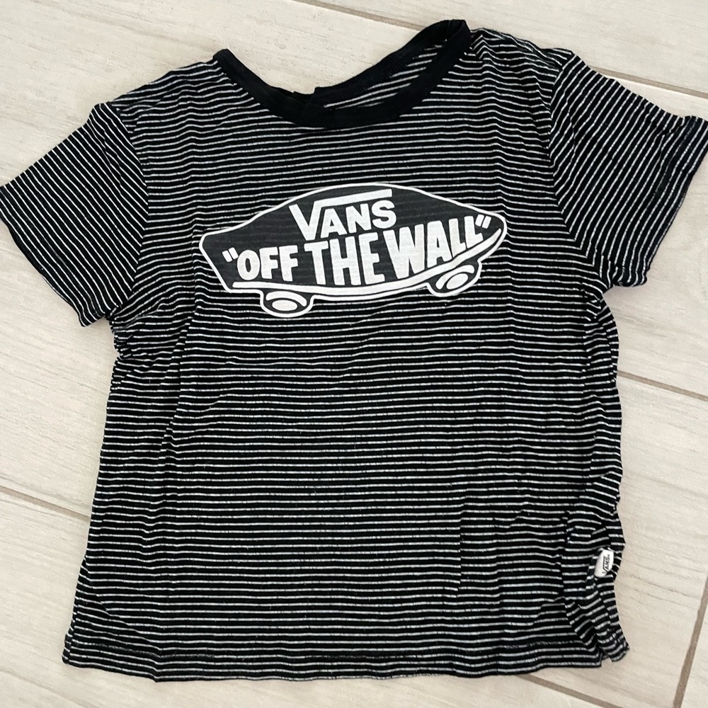 VANS SHIRT - women's small - cropped - vans off the wall - women's